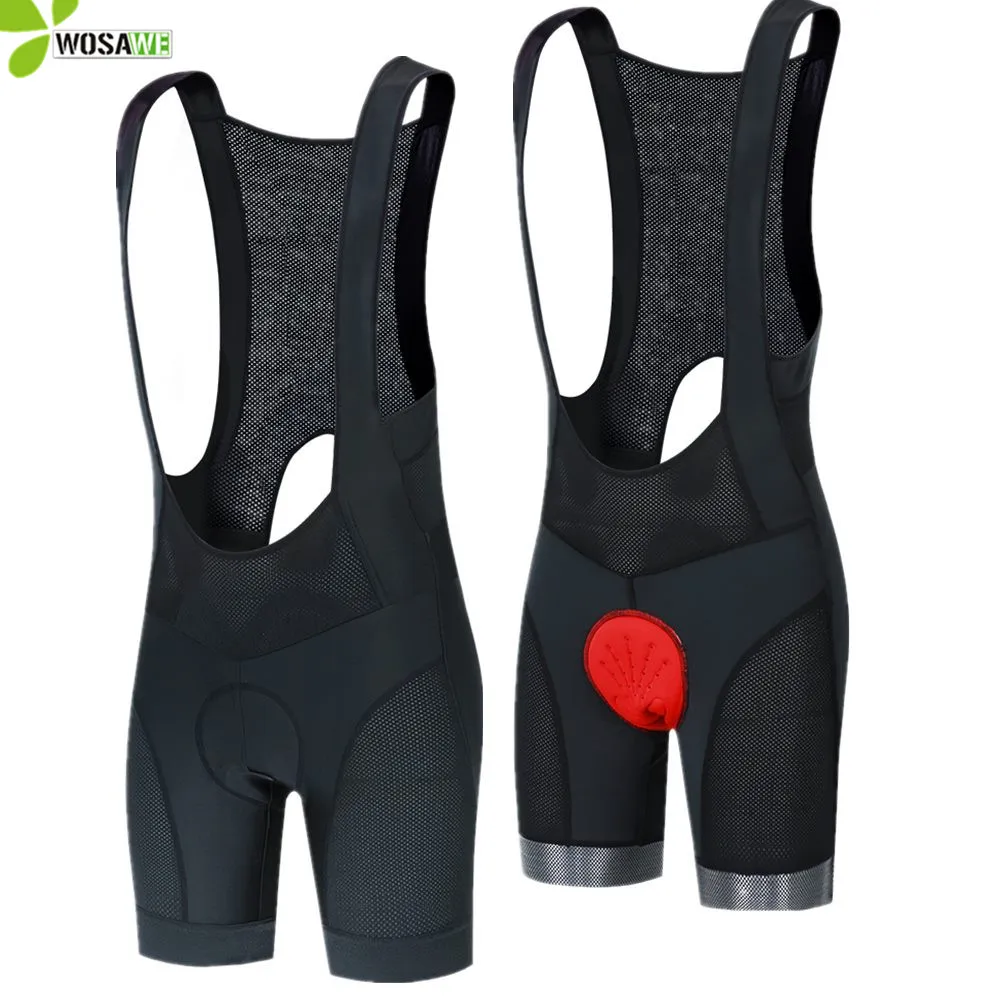 

WOSAWE Summer Men Triathlon Cycling Shorts Breathable MTB Riding Underwear GEL Padded Bike Underpants Bicycle Tight Bib Shorts