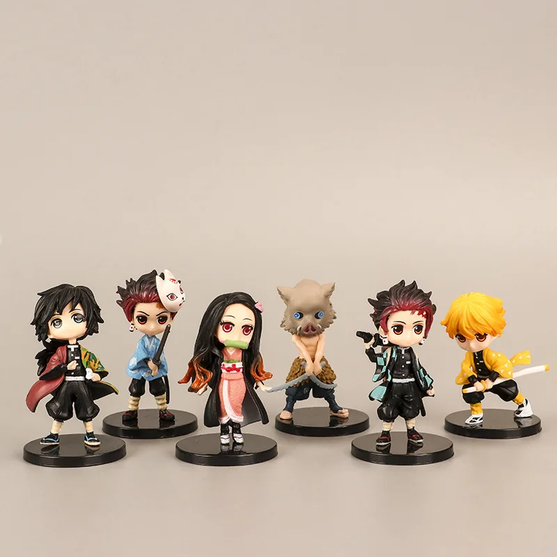 6pcs/set 6.5-7.5cm Demon Slayer Kimetsu no Yaiba Nezuko Tanjirou Zenitsu Giyuu Inosuke Q Version Figure Toys PVC Model Doll 
6pcs/set 6.5-7.5cm Demon Slayer Kimetsu no Yaiba Nezuko Tanjirou Zenitsu Giyuu Inosuke Q Version Figure Toys PVC Model Doll