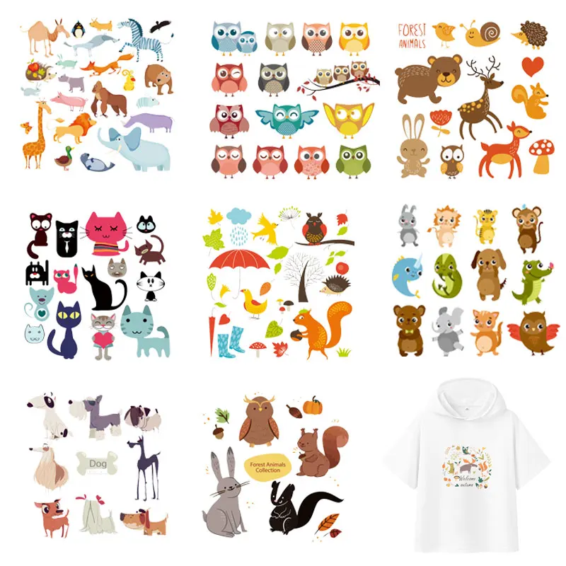 DIY T-shirt Applique Owl Tortoise Marine Life Heat Transfer Sticker Cartoon Cute Animal Patch Set Iron-on Transfers Kid Clothing
DIY T-shirt Applique Owl Tortoise Marine Life Heat Transfer Sticker Cartoon Cute Animal Patch Set Iron-on Transfers Kid Clothing