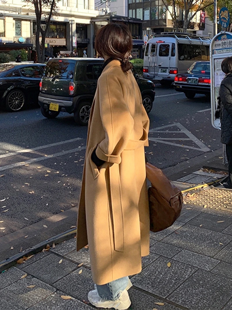 Women's Cashmere 2022 New Style Winter Fashion Coat Jacket Casual Warm Loose Long Sleeve Women Long Woolen Overcoat Tops Q79
Women's Cashmere 2022 New Style Winter Fashion Coat Jacket Casual Warm Loose Long Sleeve Women Long Woolen Overcoat Tops Q79