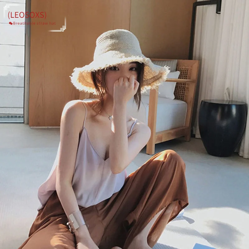 (LEOSOXS) 2021 Women's Big Brim Hair Edge Breathable Straw Hat Summer Sunshade Sunscreen Fisherman's Hat Beach Hat
(LEOSOXS) 2021 Women's Big Brim Hair Edge Breathable Straw Hat Summer Sunshade Sunscreen Fisherman's Hat Beach Hat