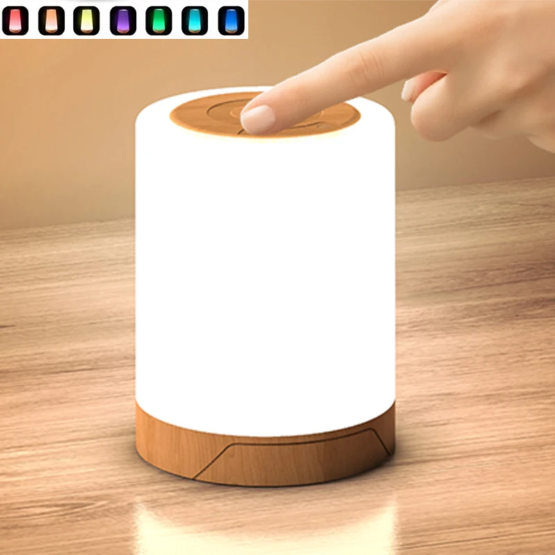 Rechargeable Smart LED Touch Control Night Light Induction Dimmer Intelligent Bedside Portable Lamp Dimmable RGB 7 Color Change
Rechargeable Smart LED Touch Control Night Light Induction Dimmer Intelligent Bedside Portable Lamp Dimmable RGB 7 Color Change