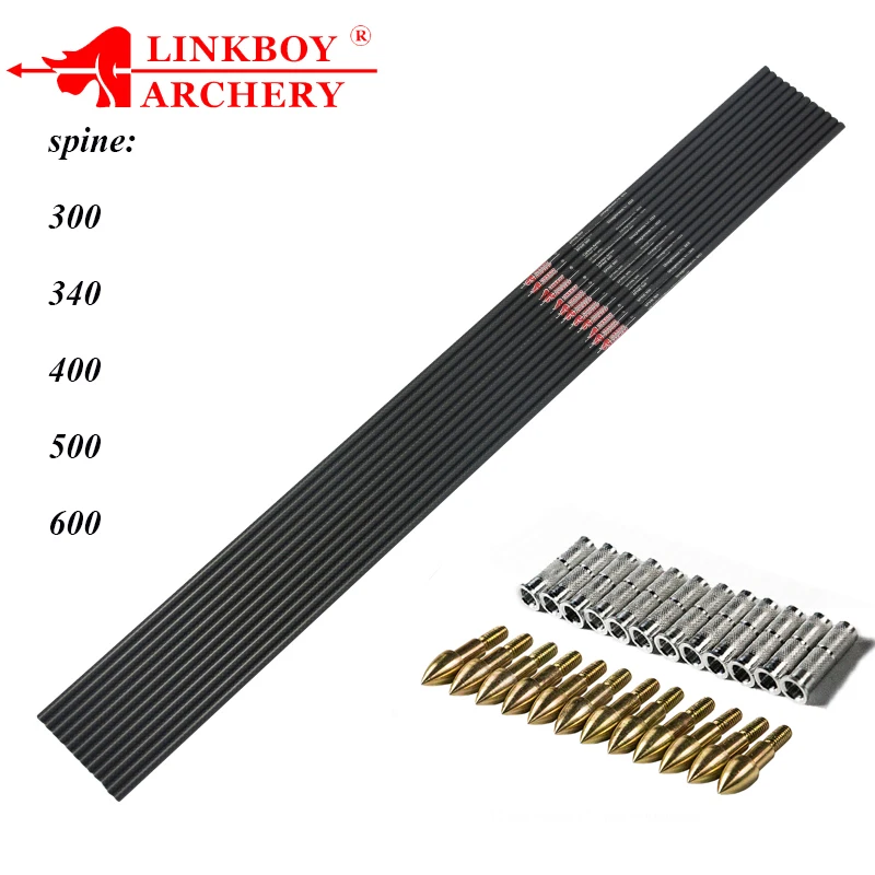 12pcs Archery Carbon Arrow Shaft 3k Weave 32" ID6.2mm Spine250- 800 100gr Tips Compound Traditional Bow Hunting
12pcs Archery Carbon Arrow Shaft 3k Weave 32" ID6.2mm Spine250- 800 100gr Tips Compound Traditional Bow Hunting