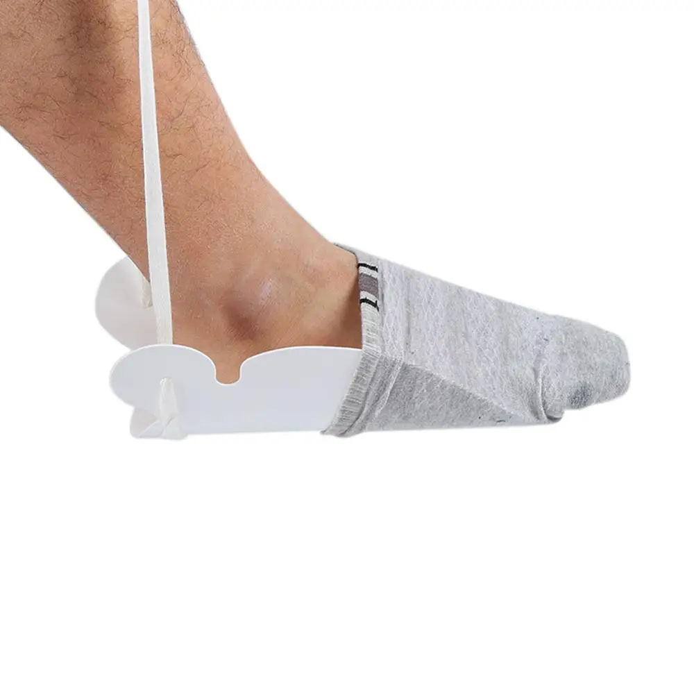 

New Elderly Helper Wearing Sock Aids Easy On Off Stocking Slider Tool Portable Plastic Mention Shoe Lifte Auxiliary Hold Patient