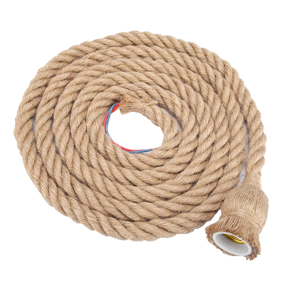 2m E27 Vintage Hemp Rope Ceiling Light Base Pendant Lamp Bulb Holder 85-265V (1*holder) Lamp Lamp Lamp Lamp Lamp
2m E27 Vintage Hemp Rope Ceiling Light Base Pendant Lamp Bulb Holder 85-265V (1*holder) Lamp Lamp Lamp Lamp Lamp