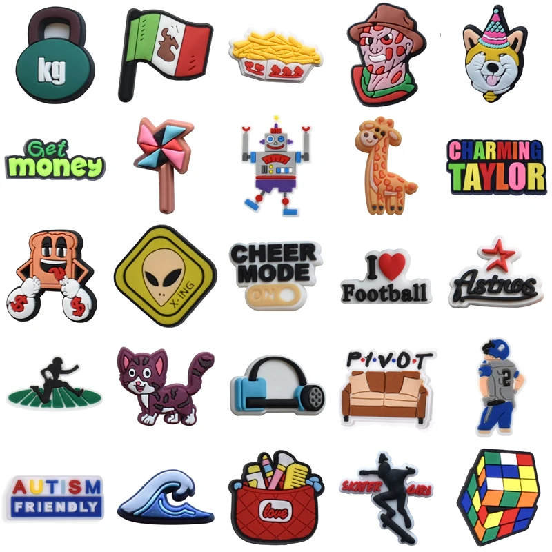 Packs Women Charm Kids Wholesale Bulk Set Jeans Girl Decorations for Crocs Shoe Charms Men Shoes Accessories Boy Gifts Para Pins
Packs Women Charm Kids Wholesale Bulk Set Jeans Girl Decorations for Crocs Shoe Charms Men Shoes Accessories Boy Gifts Para Pins
