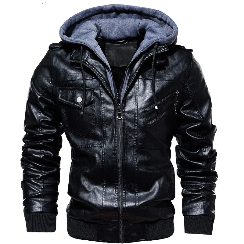 Men's Leather Jacket Hooded Motorcycle PU Jacket Men 2022 Retro fashion Oblique Zipper Autumn Winter Leather Jackets Coat M-4XL
Men's Leather Jacket Hooded Motorcycle PU Jacket Men 2022 Retro fashion Oblique Zipper Autumn Winter Leather Jackets Coat M-4XL