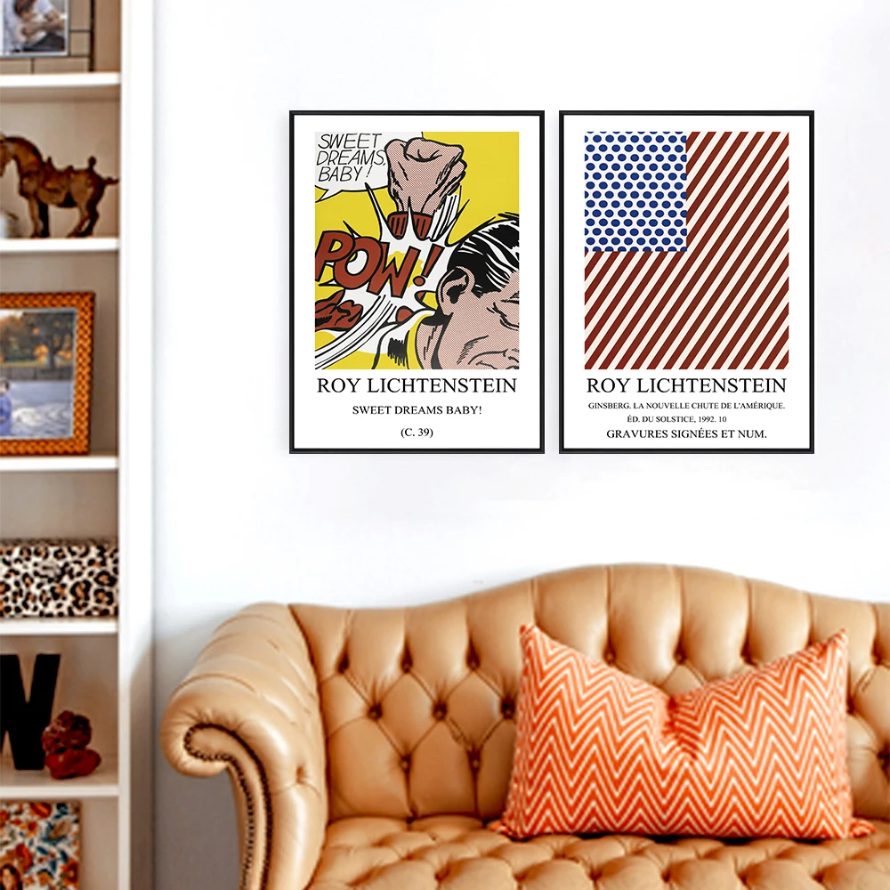 Abstract Artwork Canvas Painting Roy Lichtenstein Wall Art Prints Exhibition Poster Pictures for Living Room Home Decor No Frame
Abstract Artwork Canvas Painting Roy Lichtenstein Wall Art Prints Exhibition Poster Pictures for Living Room Home Decor No Frame