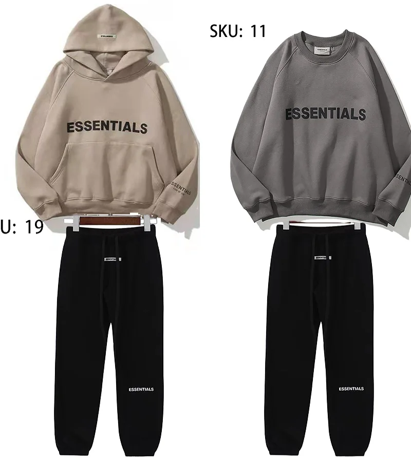 Essentials Hoodie Set Large High Quality Cotton Men's and Women's Autumn/Winter Street Hip Hop Sports Top Silicone Reflective
Essentials Hoodie Set Large High Quality Cotton Men's and Women's Autumn/Winter Street Hip Hop Sports Top Silicone Reflective