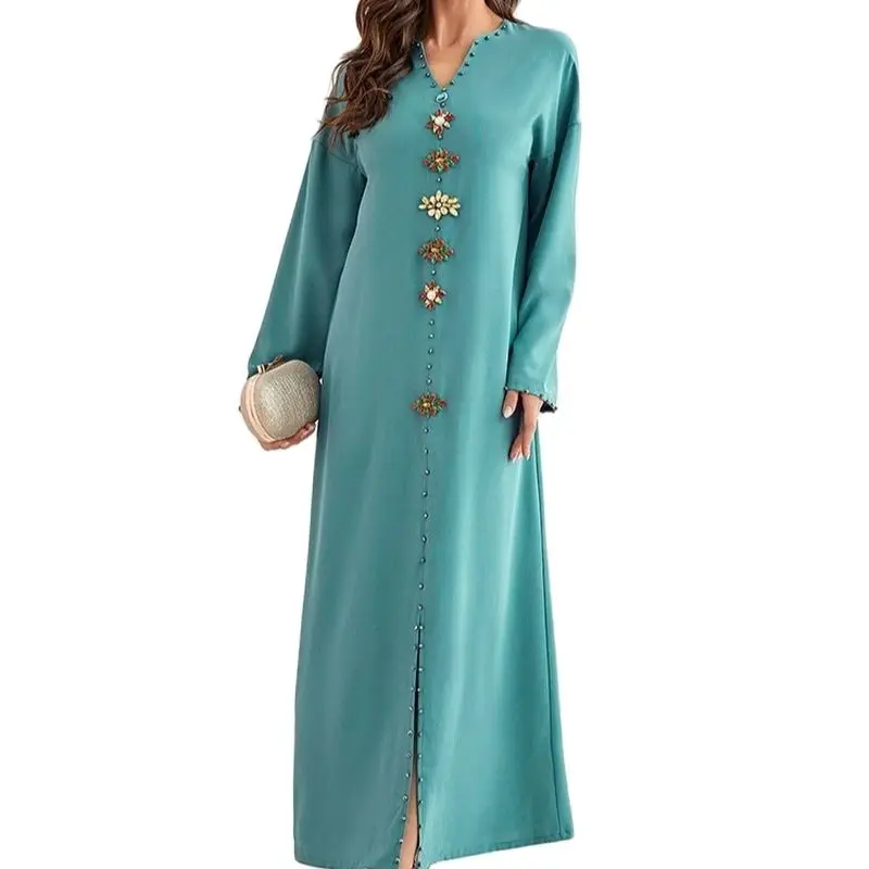 Elegant Purple Kaftan Dress Women Diamond Slim Dress 2022 Ramadan V-neck Long Sleeve Female Casual Robe Turkish Wears
Elegant Purple Kaftan Dress Women Diamond Slim Dress 2022 Ramadan V-neck Long Sleeve Female Casual Robe Turkish Wears