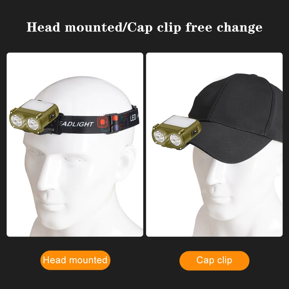 COB LED Headlamp 1200mAh Keychain Light LED Portable 500LM 5 Modes Waterproof Rechargeable Induction for Fishing Hiking
COB LED Headlamp 1200mAh Keychain Light LED Portable 500LM 5 Modes Waterproof Rechargeable Induction for Fishing Hiking