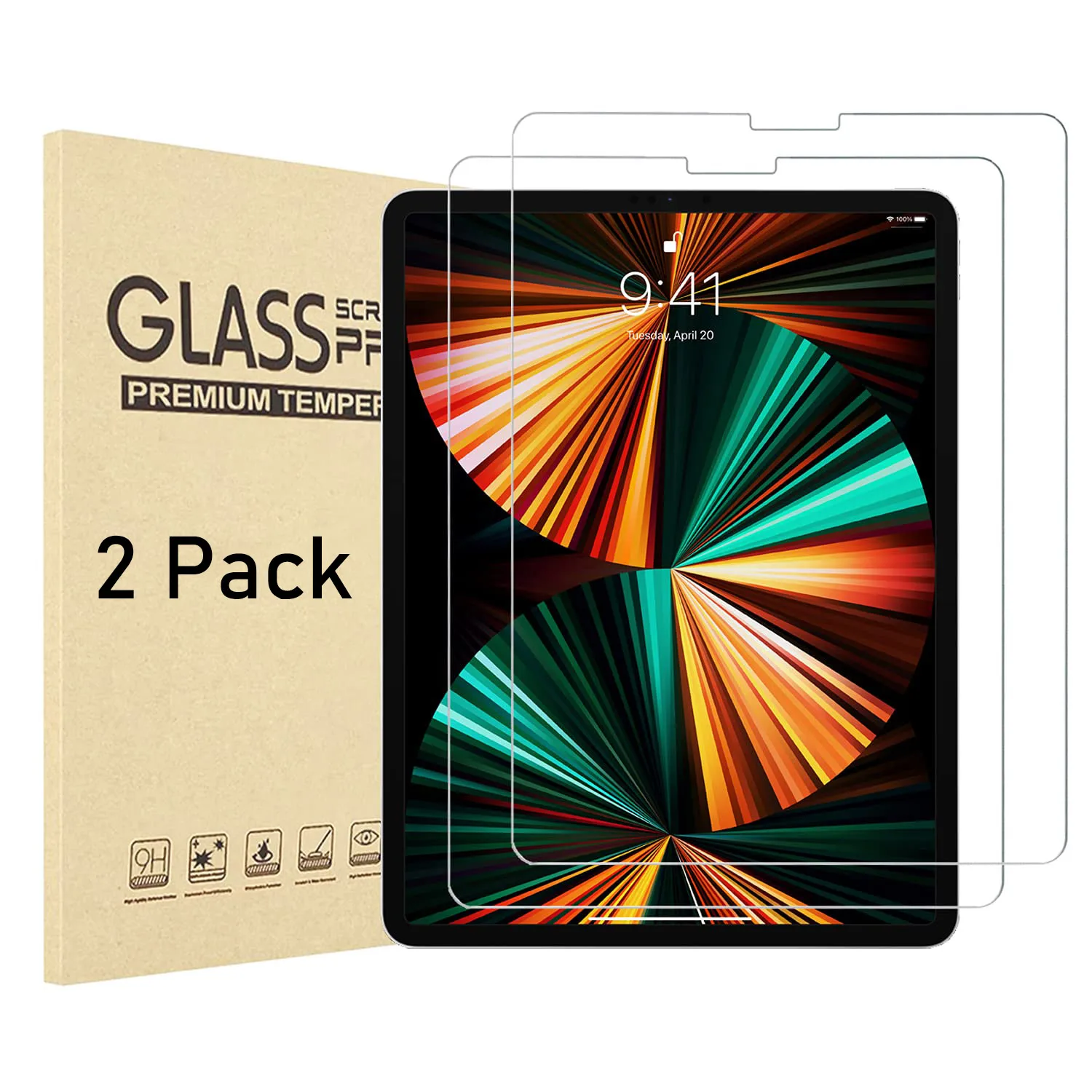 (2 Packs) Tempered Glass For Apple iPad Pro 11 2018 2020 2021 2022 Anti-Scratch Tablet Screen Protector Film 
(2 Packs) Tempered Glass For Apple iPad Pro 11 2018 2020 2021 2022 Anti-Scratch Tablet Screen Protector Film