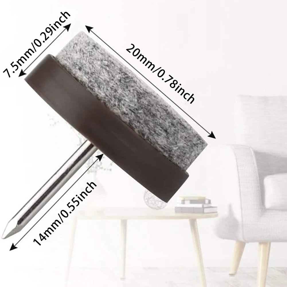 50pcs Furniture Plastic 20mm Felt Pads Chair Leg Nail Slides Mat For Non-Slip Chair Glides Leg Furniture Cups Accessories
50pcs Furniture Plastic 20mm Felt Pads Chair Leg Nail Slides Mat For Non-Slip Chair Glides Leg Furniture Cups Accessories