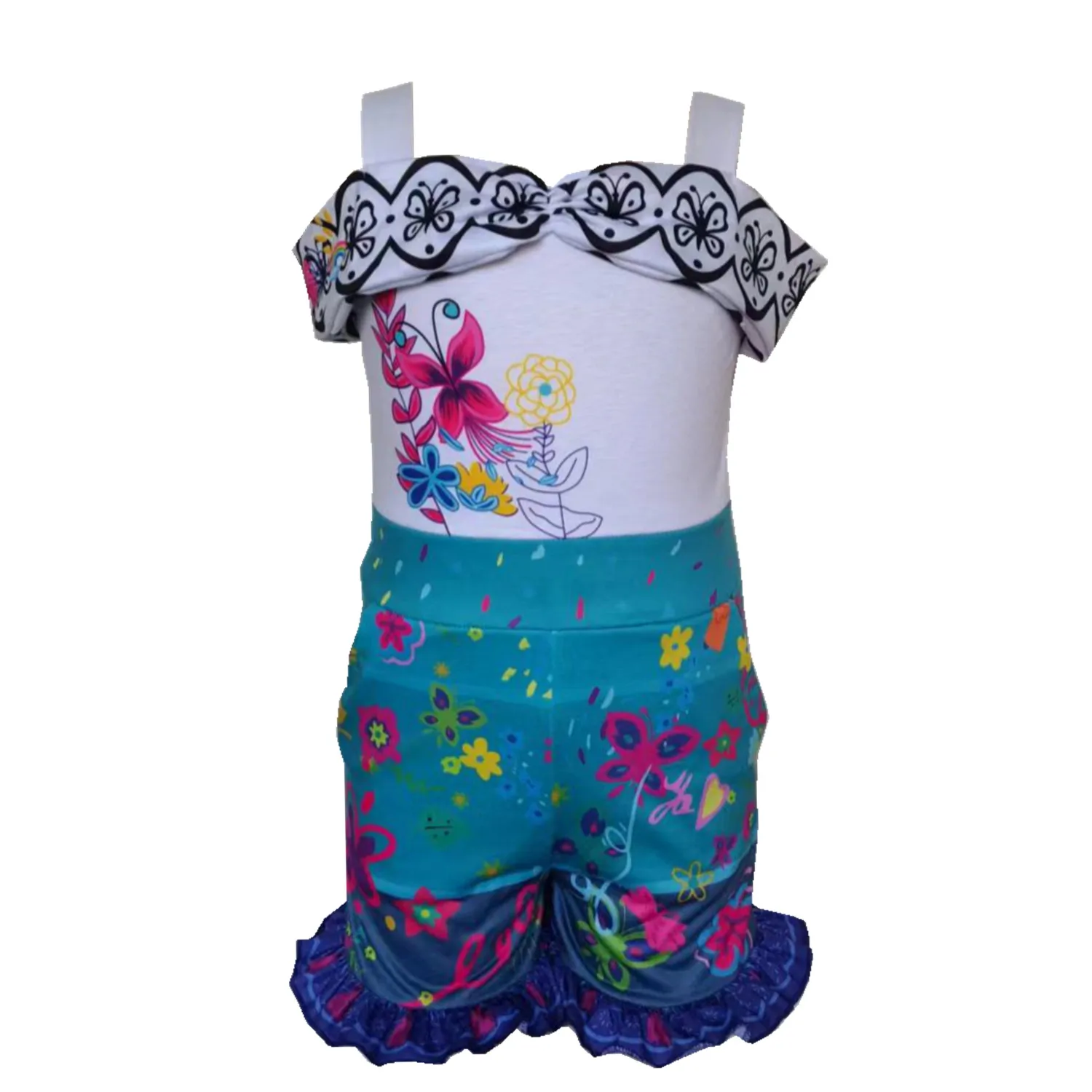 

1-12 Year Girl Mirabel Jumper Princess Inspired Jumpsuit Christmas Halloween Mermaid Cowgirl Ice Queen Anna Minnie