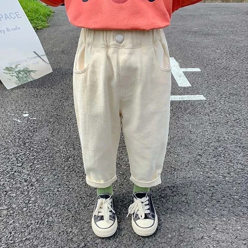 0-6Y Children's Pants Spring and Autumn Boys and Girls Casual Pants Foreign Korean Cotton Kids Baby White Elastic Pants
0-6Y Children's Pants Spring and Autumn Boys and Girls Casual Pants Foreign Korean Cotton Kids Baby White Elastic Pants