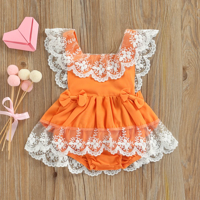Cute Summer Princess Baby Girls Rompers Lace Flower Bowknot Ruffles Sleeve Backless Jumpsuits Tulle Skirts Casual Clothes
Cute Summer Princess Baby Girls Rompers Lace Flower Bowknot Ruffles Sleeve Backless Jumpsuits Tulle Skirts Casual Clothes