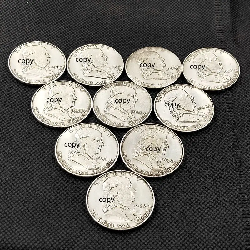10pcs 1848 1956 American Liberty Clock Set COINS Commemorative Souvenir Challenge Collectible Copy Coins Collection
10pcs 1848 1956 American Liberty Clock Set COINS Commemorative Souvenir Challenge Collectible Copy Coins Collection