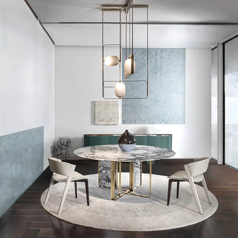 CORNELIO CAPPLLINI marble dining table turntable villa large apartment light luxury dining table and chair combination
CORNELIO CAPPLLINI marble dining table turntable villa large apartment light luxury dining table and chair combination
