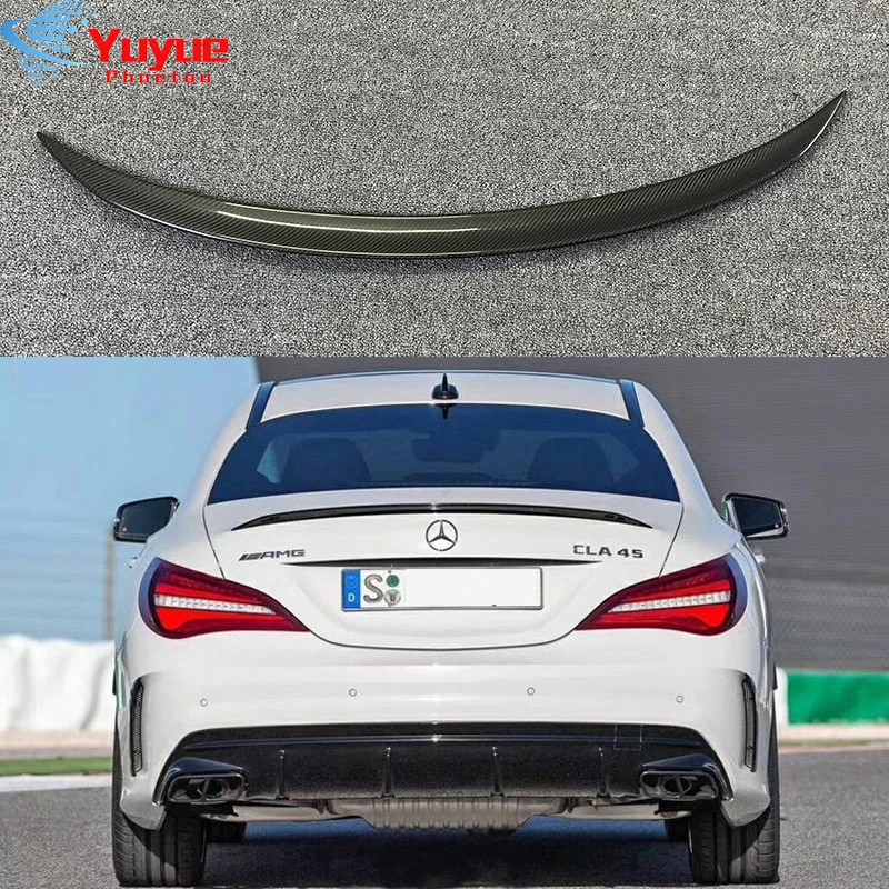 

For Mercedes-Benz CLA W117 CLA180 CLA200 CLA250 CLA260 Carbon Fiber Rear Trunk Wing Spoiler CLA45 AMG Style 2014 - UP