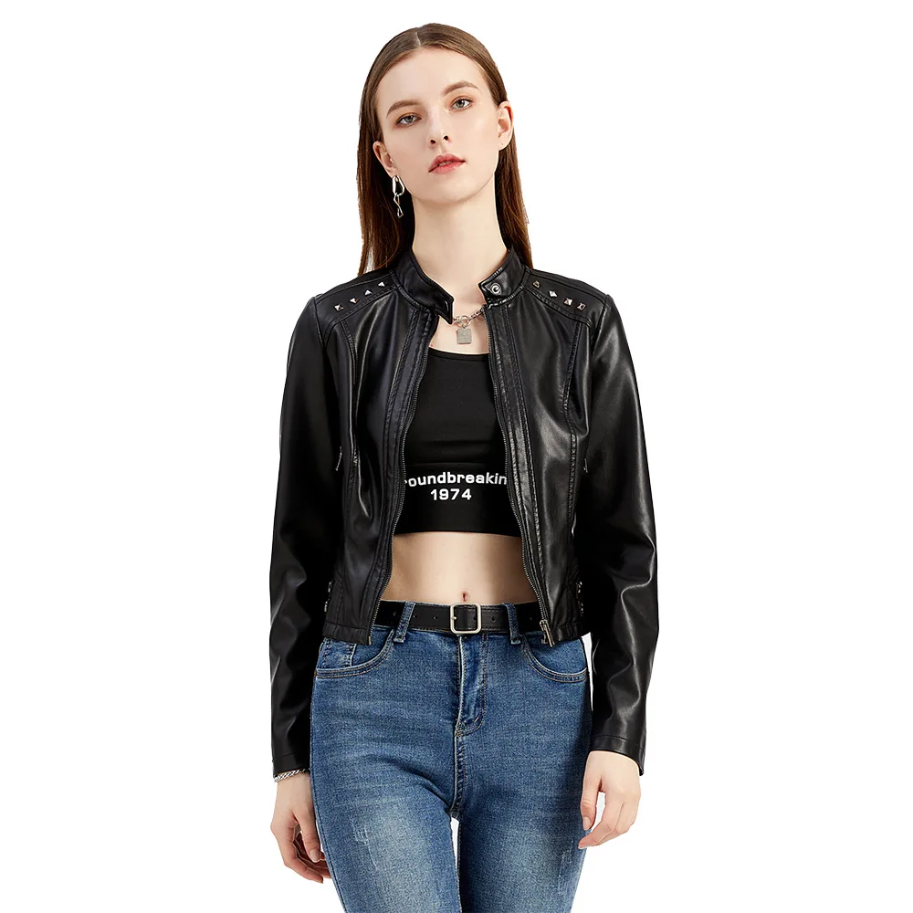 The rivet Pilot Coats 2022 Spring Women Pu Leather Motorcycle Jacket Female With Solid Color Jackets Ladys Loose Casual Jacket
The rivet Pilot Coats 2022 Spring Women Pu Leather Motorcycle Jacket Female With Solid Color Jackets Ladys Loose Casual Jacket