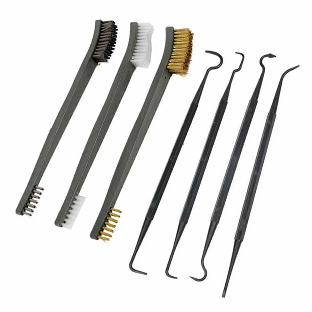 3pcs Steel Wire Brush + 4pcs Nylon Pick Set Universal Gun Hunting Cleaning Kit Tactical Rifle Accessories Tactical Cleaning Tool
3pcs Steel Wire Brush + 4pcs Nylon Pick Set Universal Gun Hunting Cleaning Kit Tactical Rifle Accessories Tactical Cleaning Tool