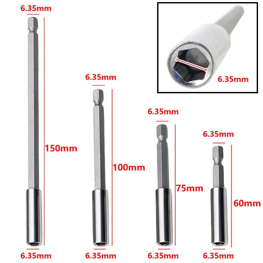 Extension Rod Screw Bits Connecting Connector Electric Drill 1/4Inch 60/75/100/150mm Hand Held Hex-shank Durable
Extension Rod Screw Bits Connecting Connector Electric Drill 1/4Inch 60/75/100/150mm Hand Held Hex-shank Durable