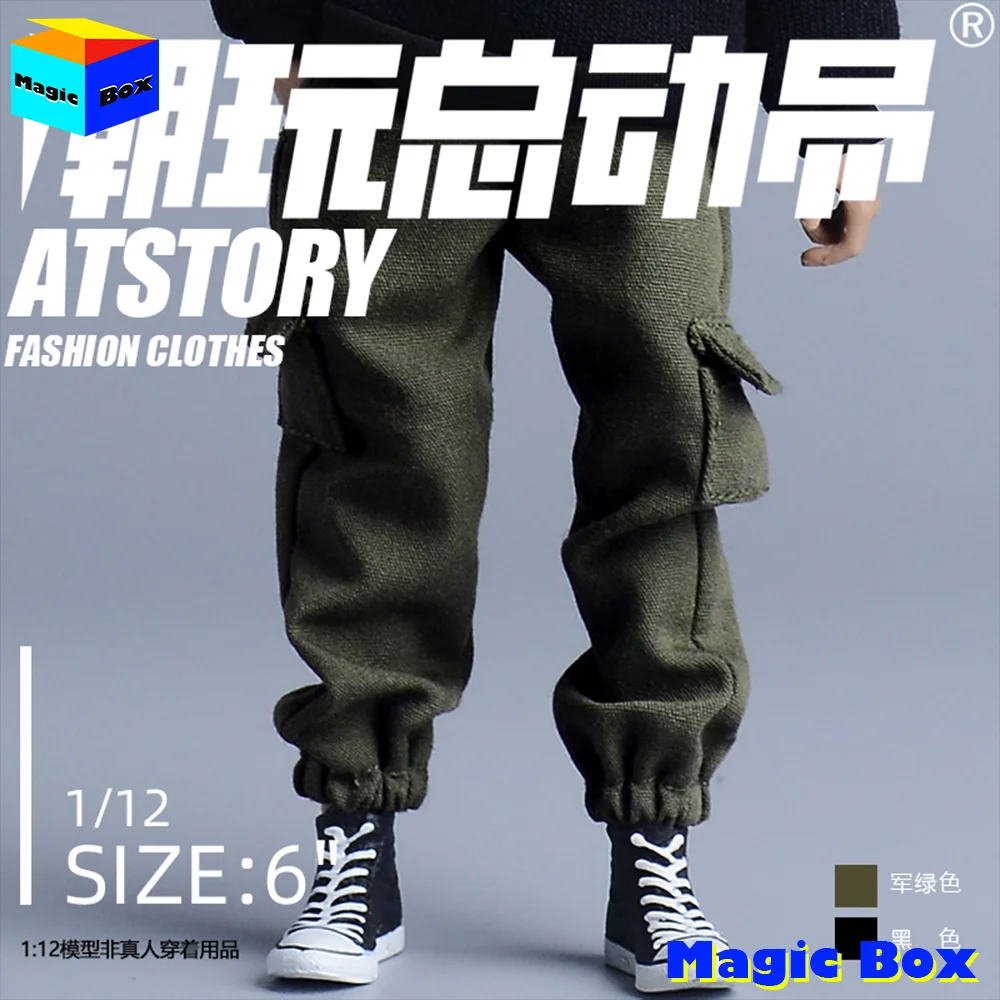 

CL Toys 1/12 Male Soldier Tooling Trousers Streetwear Hip Hop Casual Multi-pocket Pants Harajuku Pants for 6" Action Figure Doll