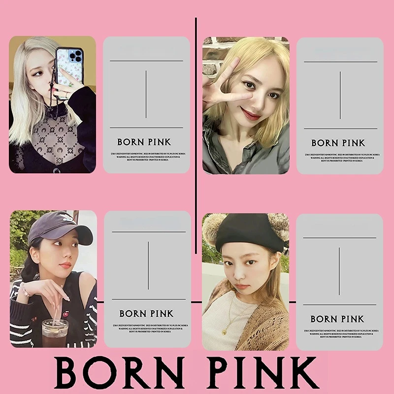 Kpop Black Pink New Album BORN PINK Photocards LISA ROSE JENNIE JISOO Collectible LOMO Cards 4pcs/set
Kpop Black Pink New Album BORN PINK Photocards LISA ROSE JENNIE JISOO Collectible LOMO Cards 4pcs/set