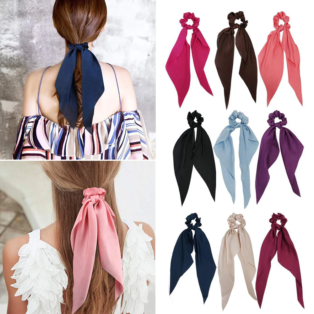 Long Ribbon Scrunchies Bow Knotted Satin Hair Rope Ponytail Scarf Hair Tie Hair Accessories DIY Sweet Knotted Elastic Hair Band
Long Ribbon Scrunchies Bow Knotted Satin Hair Rope Ponytail Scarf Hair Tie Hair Accessories DIY Sweet Knotted Elastic Hair Band