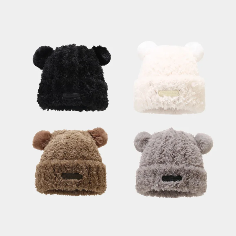 Winter Cute Bear Ears Plush Warm Hat for Women Ear Protection Hat Beanies Streetwear Beanie Kpop Caps for Men Hats Funny Apparel
Winter Cute Bear Ears Plush Warm Hat for Women Ear Protection Hat Beanies Streetwear Beanie Kpop Caps for Men Hats Funny Apparel