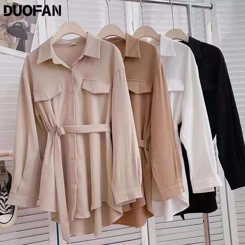 Модные женские Топы DUOFAN, туника с отворотом, рубашки с длинным рукавом, шикарные нишевые дизайнерские женские блузки на шнуровке средней дл...
Модные женские Топы DUOFAN, туника с отворотом, рубашки с длинным рукавом, шикарные нишевые дизайнерские женские блузки на шнуровке средней дл...