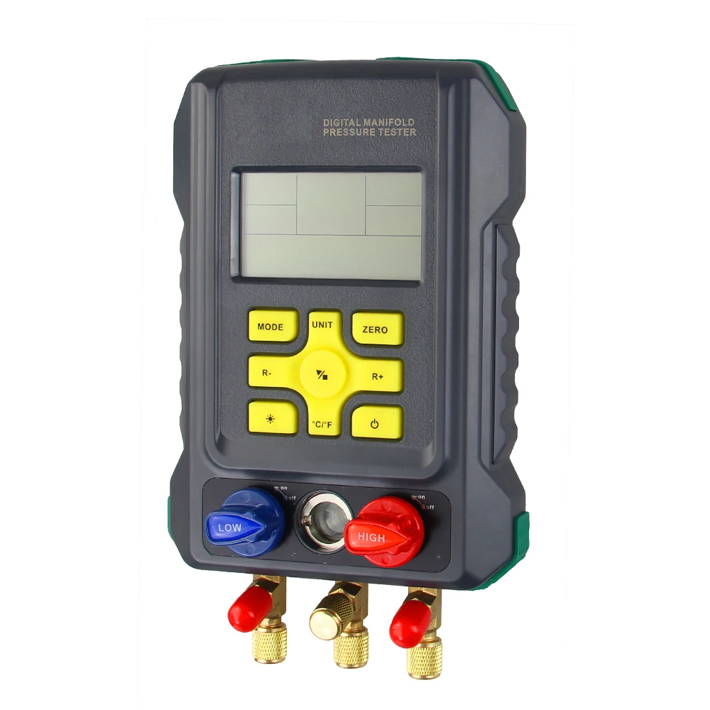 electronic multi refrigerant digital manifold gauge set/pressure gauge Pressure&Temp Test Air Conditioning Tool
electronic multi refrigerant digital manifold gauge set/pressure gauge Pressure&Temp Test Air Conditioning Tool