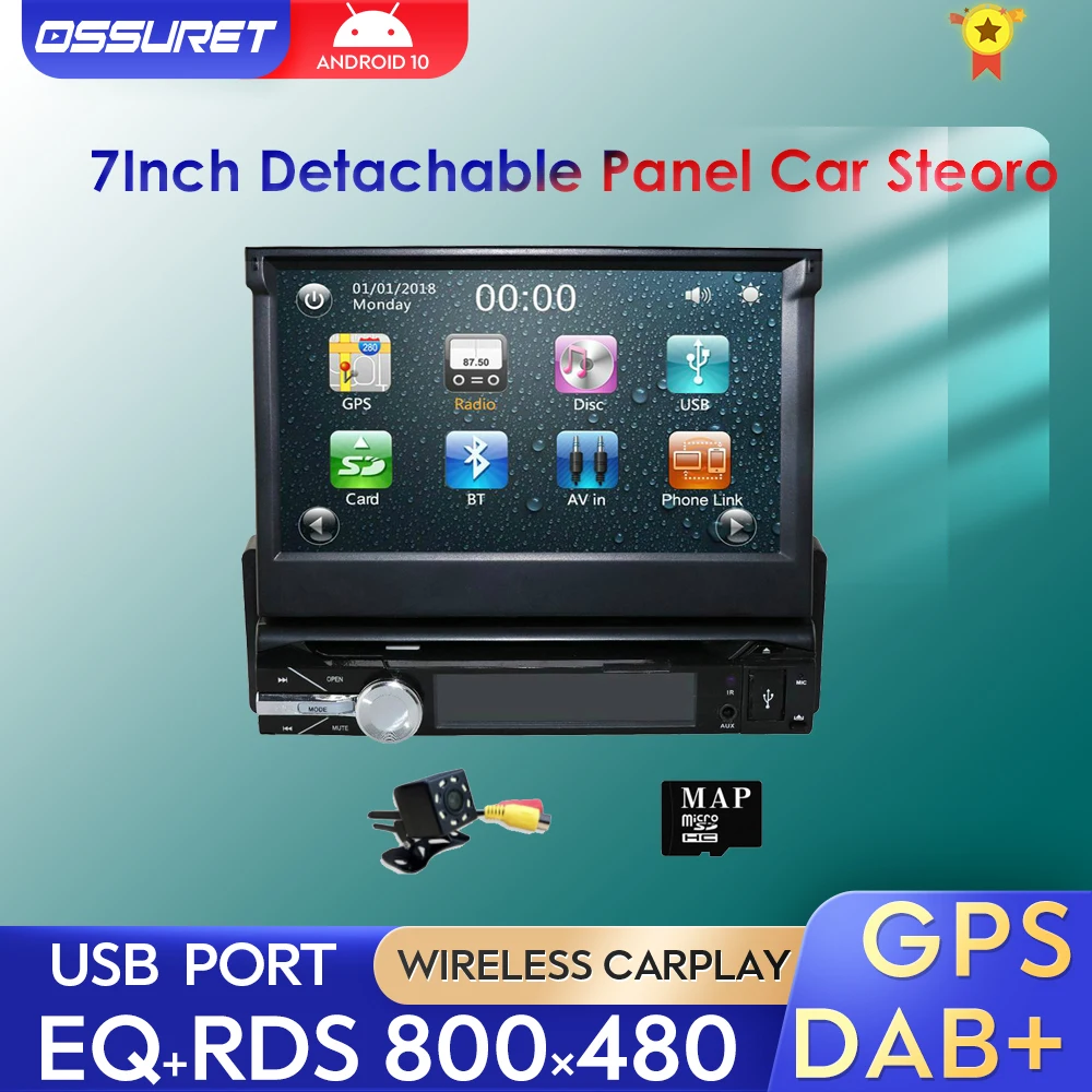7 Inch Detachable Panel Car GPS Navigation DVD Multimidia Bluetooth Steering Wheel Control Mirror Link SD USB DAB+ CAM IN 1 Din
7 Inch Detachable Panel Car GPS Navigation DVD Multimidia Bluetooth Steering Wheel Control Mirror Link SD USB DAB+ CAM IN 1 Din