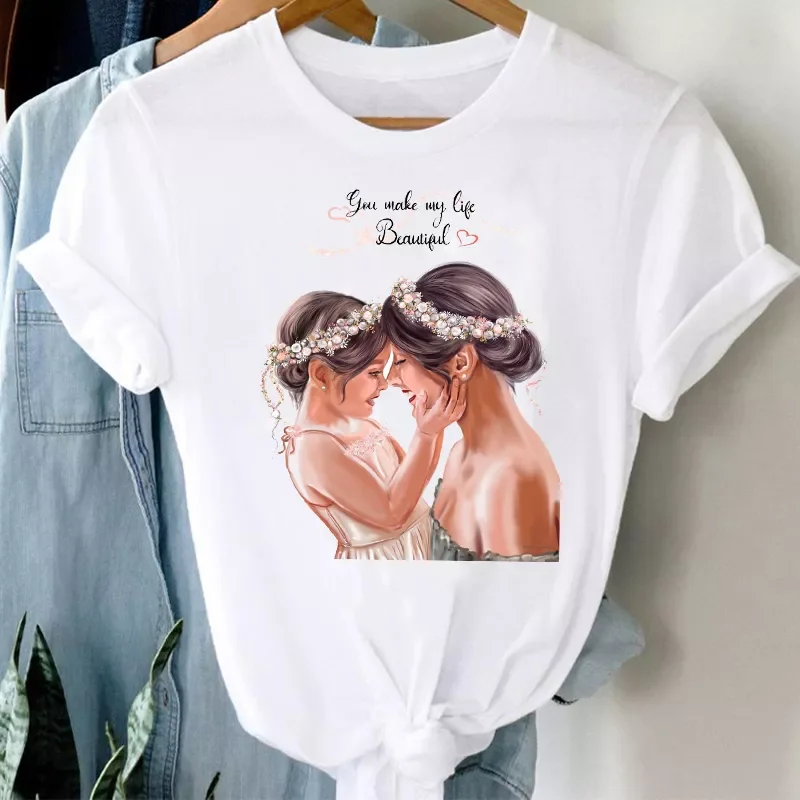 Women Spring Summer Cute Daughter Cartoon Mom Mother Mama Clothes Graphic Tshirt Top Lady Print Female Tee T-Shirt
Women Spring Summer Cute Daughter Cartoon Mom Mother Mama Clothes Graphic Tshirt Top Lady Print Female Tee T-Shirt