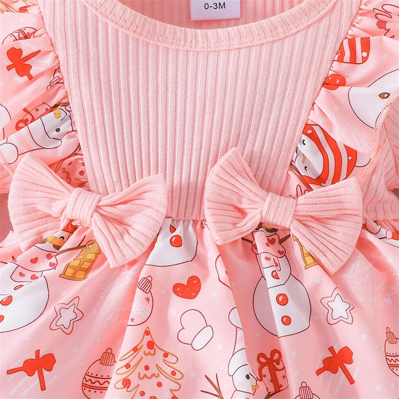 Baby Girls 2Pcs Christmas Outfits Long Sleeve Cartoon Print Romper Dress with Headband Set Newborn Clothes
Baby Girls 2Pcs Christmas Outfits Long Sleeve Cartoon Print Romper Dress with Headband Set Newborn Clothes