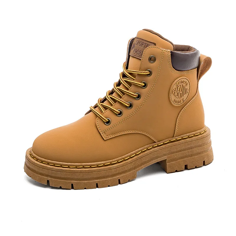 Autumn and Winter Martin Boots Thick Bottom Short Boots Retro Brown Botines Pig Skin Botas De Mujer Fashion Lace Up Ankle Boots
Autumn and Winter Martin Boots Thick Bottom Short Boots Retro Brown Botines Pig Skin Botas De Mujer Fashion Lace Up Ankle Boots