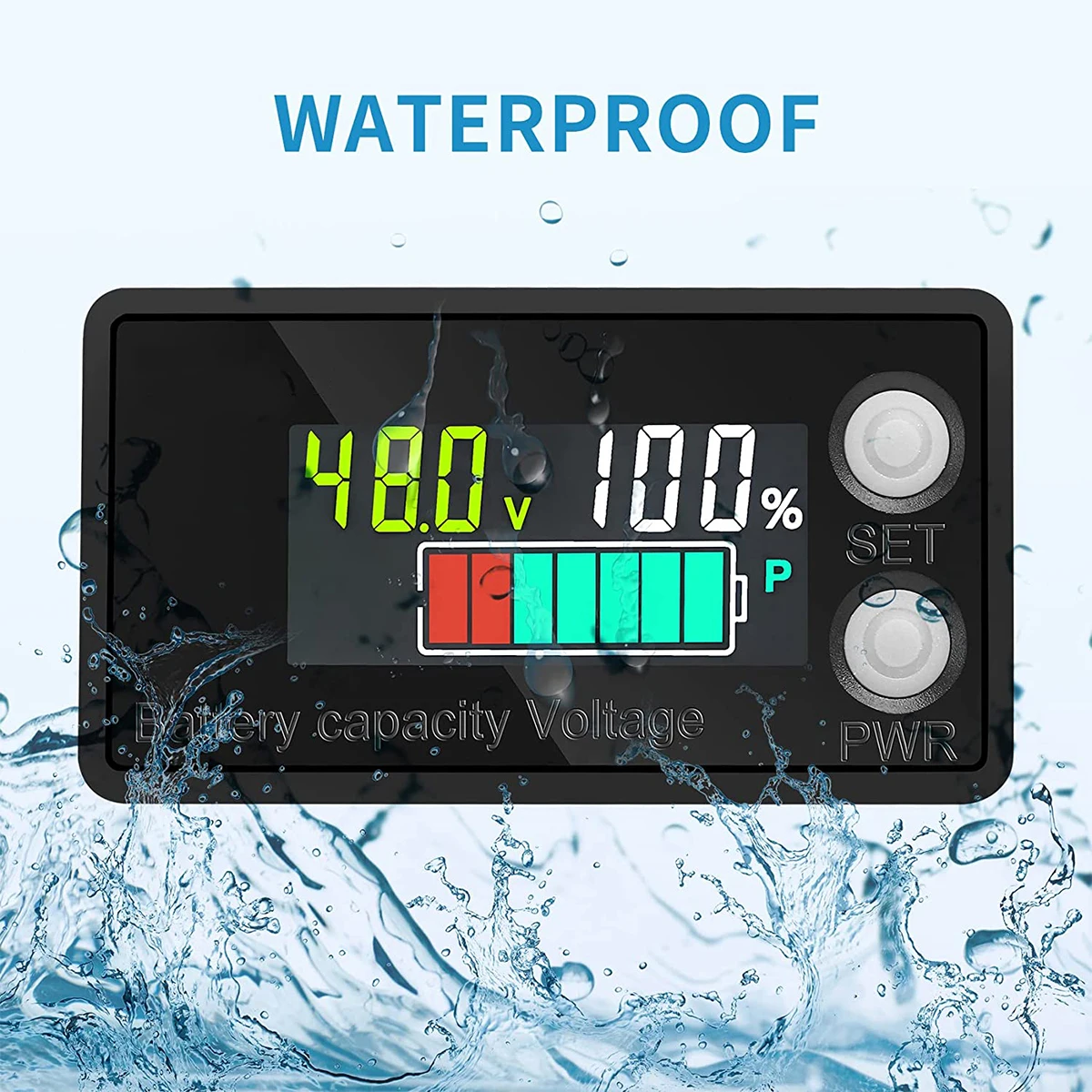 Hot Battery Monitor 8-100V LCD Battery Percentage Level Voltage Tester IPX7 Waterproof Digital Battery Capacity Meter Universal
Hot Battery Monitor 8-100V LCD Battery Percentage Level Voltage Tester IPX7 Waterproof Digital Battery Capacity Meter Universal