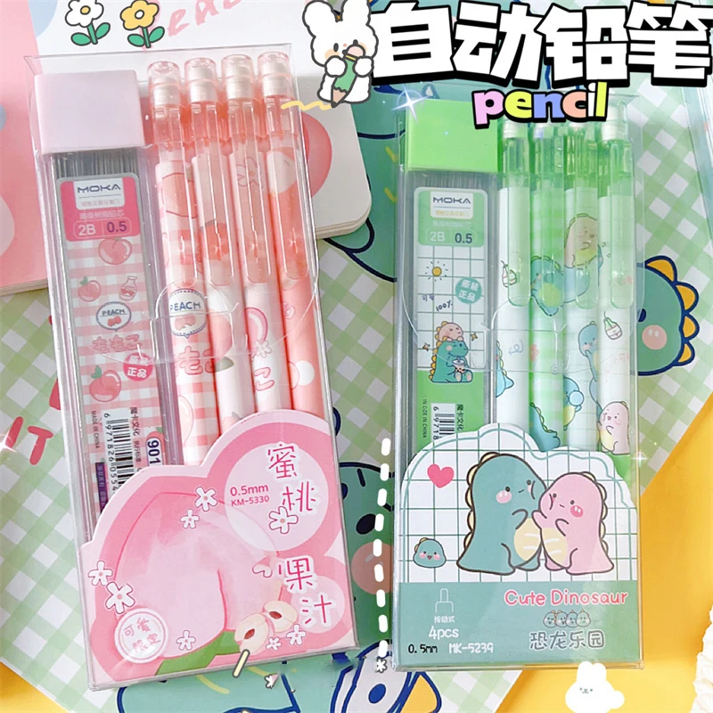Kawaii Cartoon Mechanical Pencils Set Cute Automatic Pencils with Refills Korean Stationery Press Pens School Office Supplies
Kawaii Cartoon Mechanical Pencils Set Cute Automatic Pencils with Refills Korean Stationery Press Pens School Office Supplies