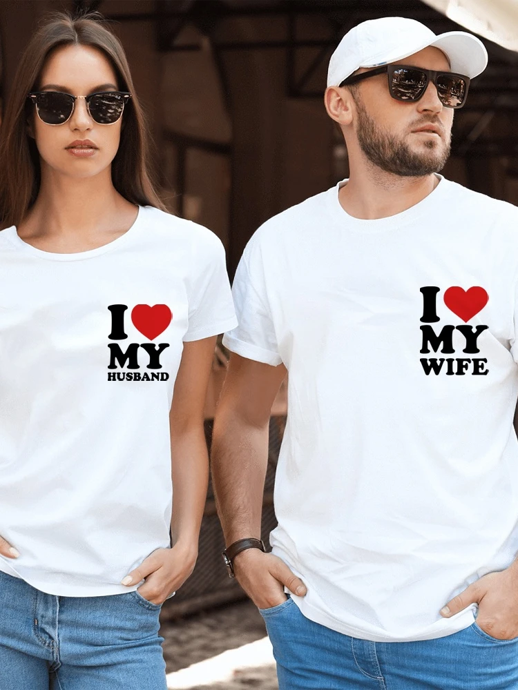I LOVE MY WIFE HUSBAND Couple T-shirt Men Women Fashion Letters Print Tee Summer Oversized Comfortable Tops Camisetas De Mujer
I LOVE MY WIFE HUSBAND Couple T-shirt Men Women Fashion Letters Print Tee Summer Oversized Comfortable Tops Camisetas De Mujer
