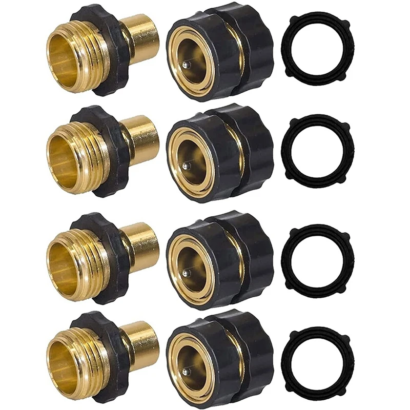 1Set Of 3/4 Inch Garden Hose Quick Connector, Female & Male Of No Leak Quick Connect Hose Fittings
1Set Of 3/4 Inch Garden Hose Quick Connector, Female & Male Of No Leak Quick Connect Hose Fittings