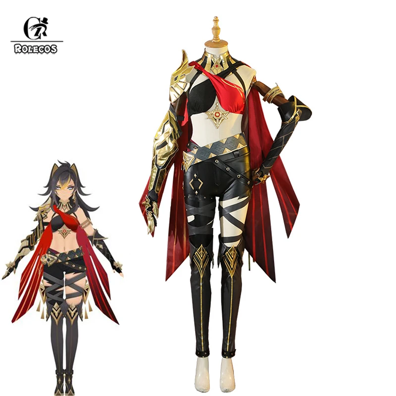 ROLECOS Game Genshin Impact Dehya Cosplay Costume Sexy Women Bra Halloween Party Outfit Cosplay Costume Full Set
ROLECOS Game Genshin Impact Dehya Cosplay Costume Sexy Women Bra Halloween Party Outfit Cosplay Costume Full Set
