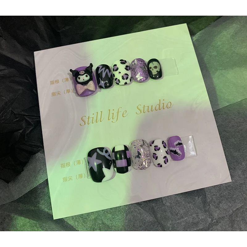 Sanrioed Hand drawn Kuromi Kawaii Cartoon Dolls Handmade Three-Dimensional Nail Patch Anime Toy for Girls Toys Gift
Sanrioed Hand drawn Kuromi Kawaii Cartoon Dolls Handmade Three-Dimensional Nail Patch Anime Toy for Girls Toys Gift
