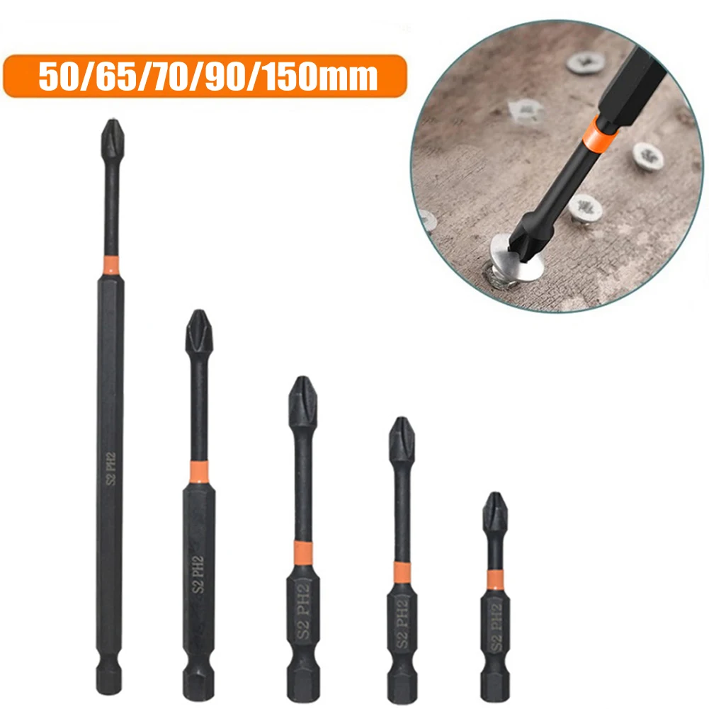 5pcs 50-150mm PH2 Impact Screwdriver Bit Magnetic Alloy Steel Cross Screwdriver Bit Adsorption Fixing Screw Accessories
5pcs 50-150mm PH2 Impact Screwdriver Bit Magnetic Alloy Steel Cross Screwdriver Bit Adsorption Fixing Screw Accessories
