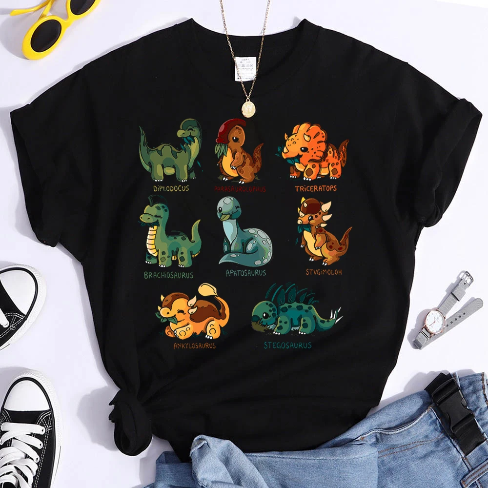 Graphic Dinosaur Vintage T-shirts Ladies Clothing Summer Slim Fit Tops for Teen Girls Lovely Animal Cartoon Printing Kpop Top
Graphic Dinosaur Vintage T-shirts Ladies Clothing Summer Slim Fit Tops for Teen Girls Lovely Animal Cartoon Printing Kpop Top