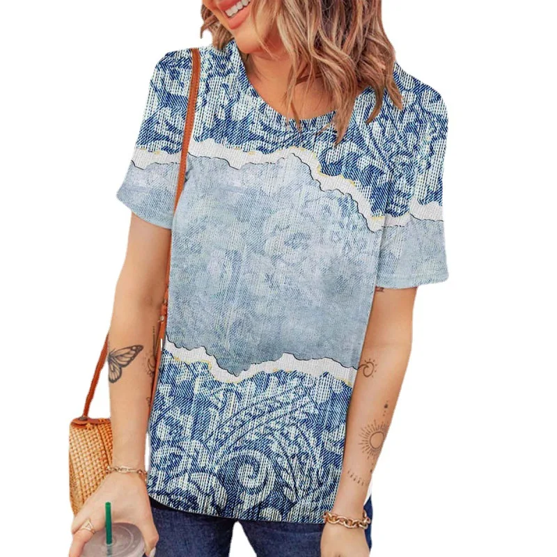 2022 Summer New Graphic Shirt Waves Print Women T Shirt Tshirt O Neck Short Sleeve Oversize Tops La Tees S-5XL
2022 Summer New Graphic Shirt Waves Print Women T Shirt Tshirt O Neck Short Sleeve Oversize Tops La Tees S-5XL