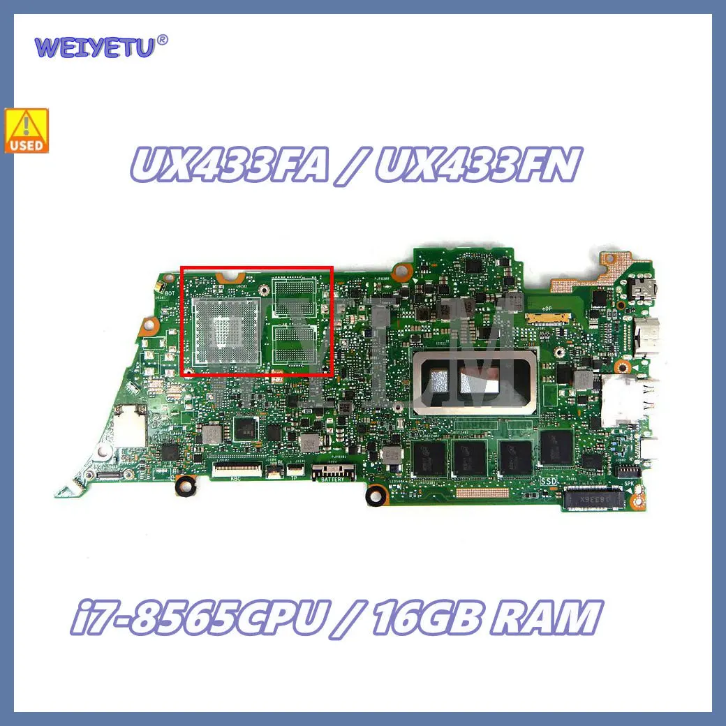 Б/у UX433FA UX433FN для Asus ZenBook 14 i7-8565CPU 16GB RAM для материнской платы ноутбука REV2.0 100% Test
Б/у UX433FA UX433FN для Asus ZenBook 14 i7-8565CPU 16GB RAM для материнской платы ноутбука REV2.0 100% Test