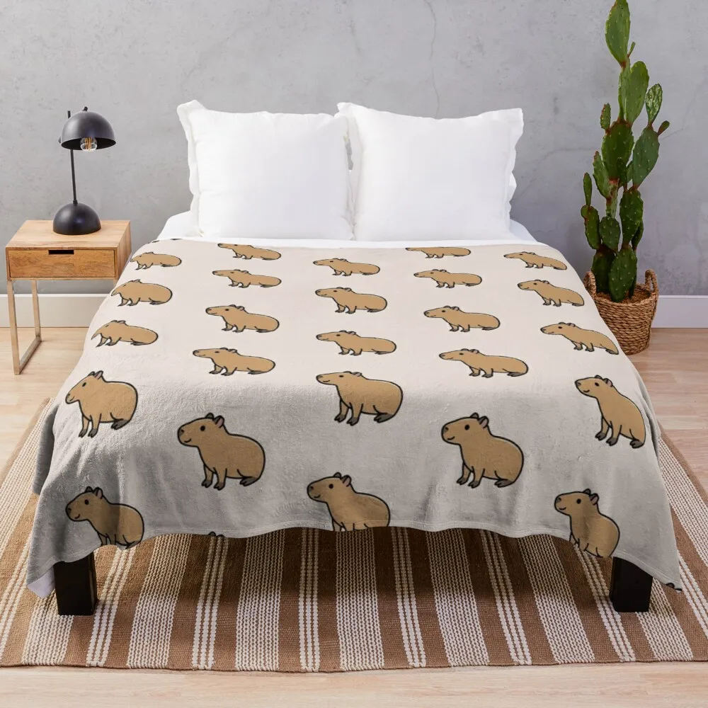 

Capybara throw blanket cobertor cobertor de acampamento de renda cobertor aveludado