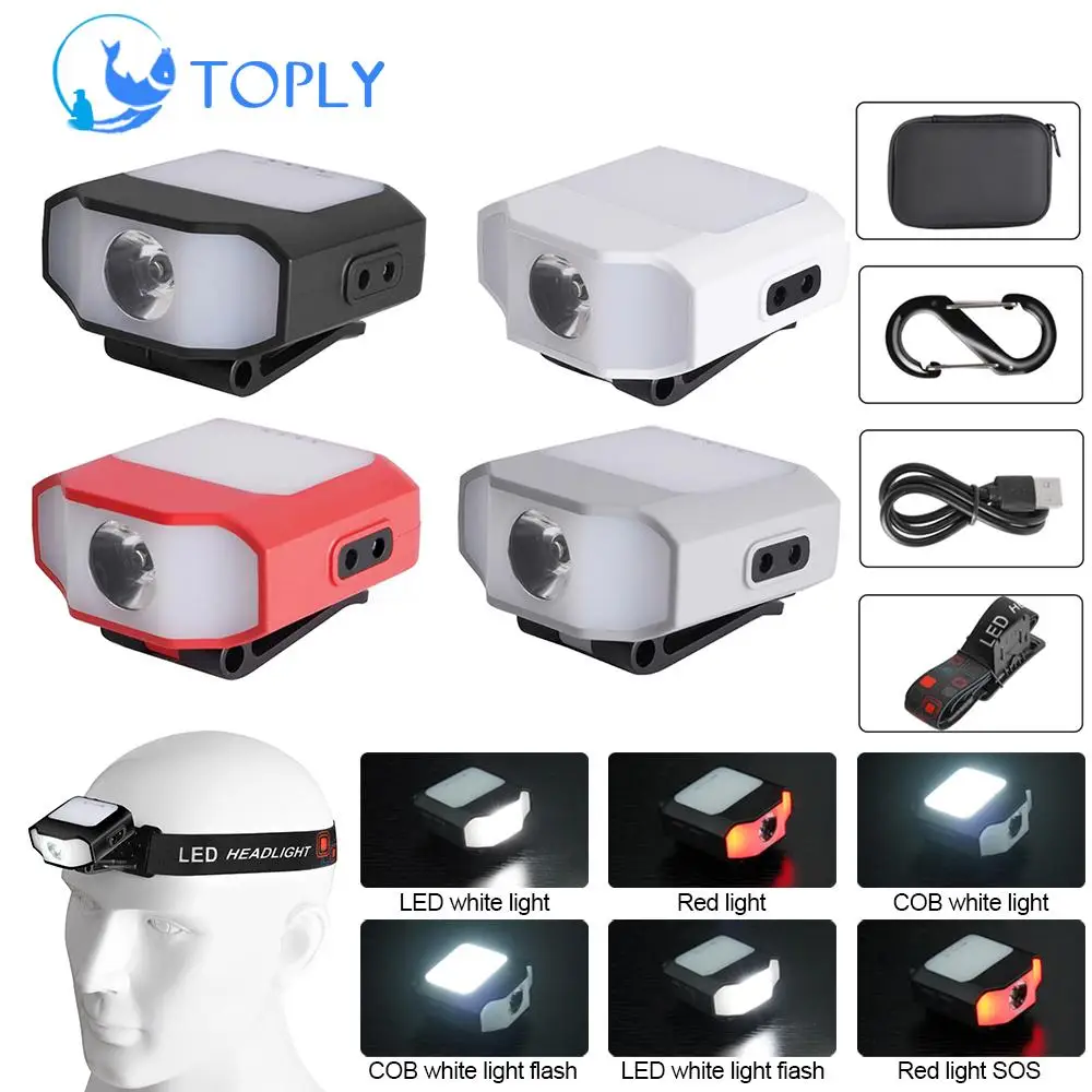 TOPLY Sensor Cap Clip on Light Headlight 6 Modes COB LED Headlamp Type-C Charging Head Lamp for Outdoor Camping Fishing
TOPLY Sensor Cap Clip on Light Headlight 6 Modes COB LED Headlamp Type-C Charging Head Lamp for Outdoor Camping Fishing