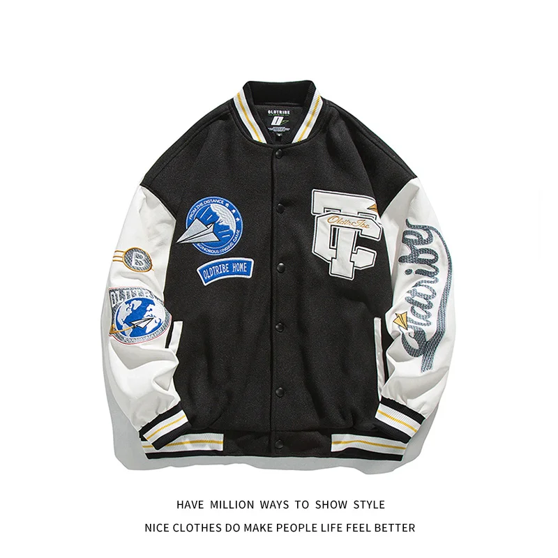 Letterman Award New Arrival Spring Autumn Stadium Embroid Men Baseball Bomber Jacket Unisex Women Oversize Varsity Bomber Couple
Letterman Award New Arrival Spring Autumn Stadium Embroid Men Baseball Bomber Jacket Unisex Women Oversize Varsity Bomber Couple