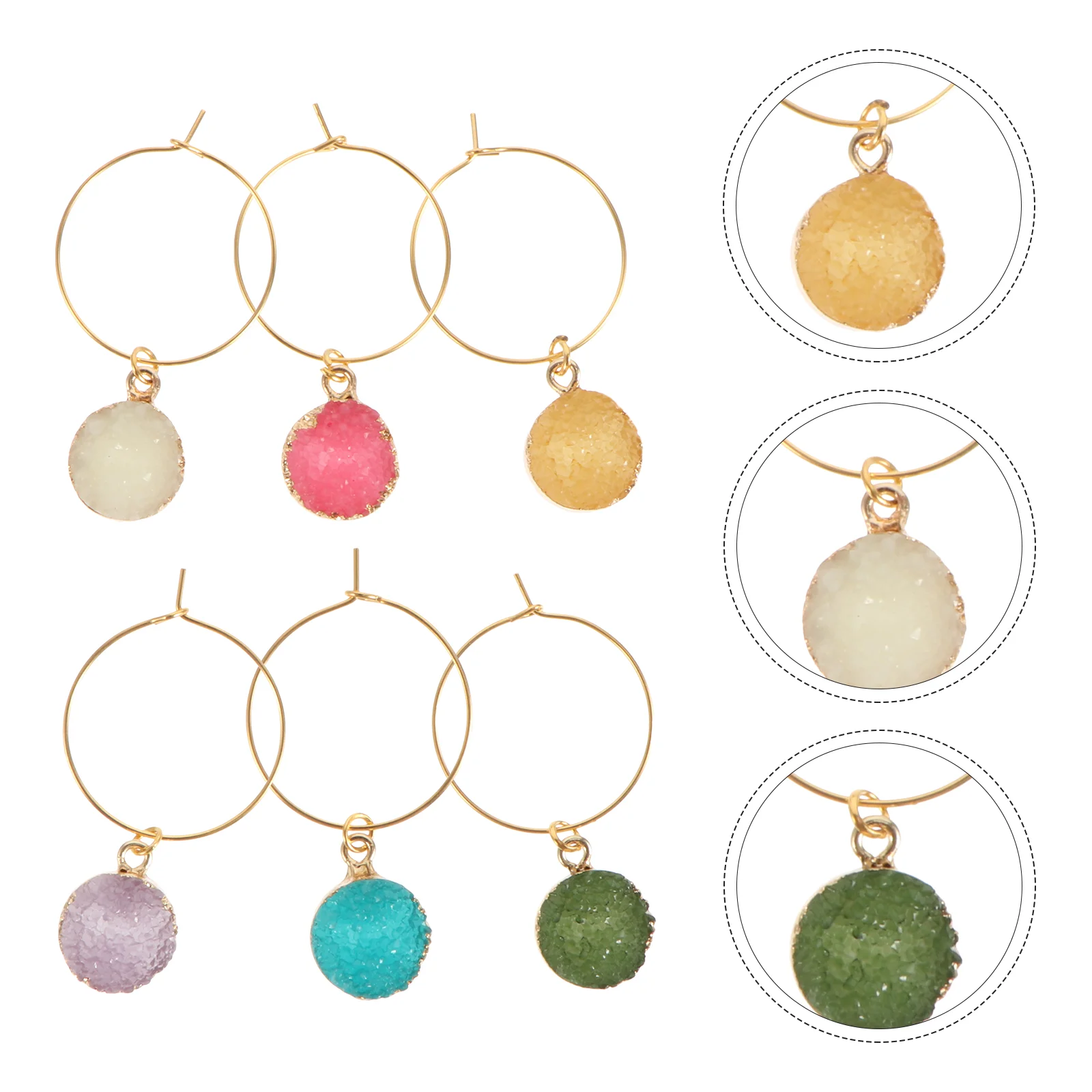 6Pcs Glass Charms Portable Makers Tags Cup Decor Identifying Pendants Mixed Color
6Pcs Glass Charms Portable Makers Tags Cup Decor Identifying Pendants Mixed Color